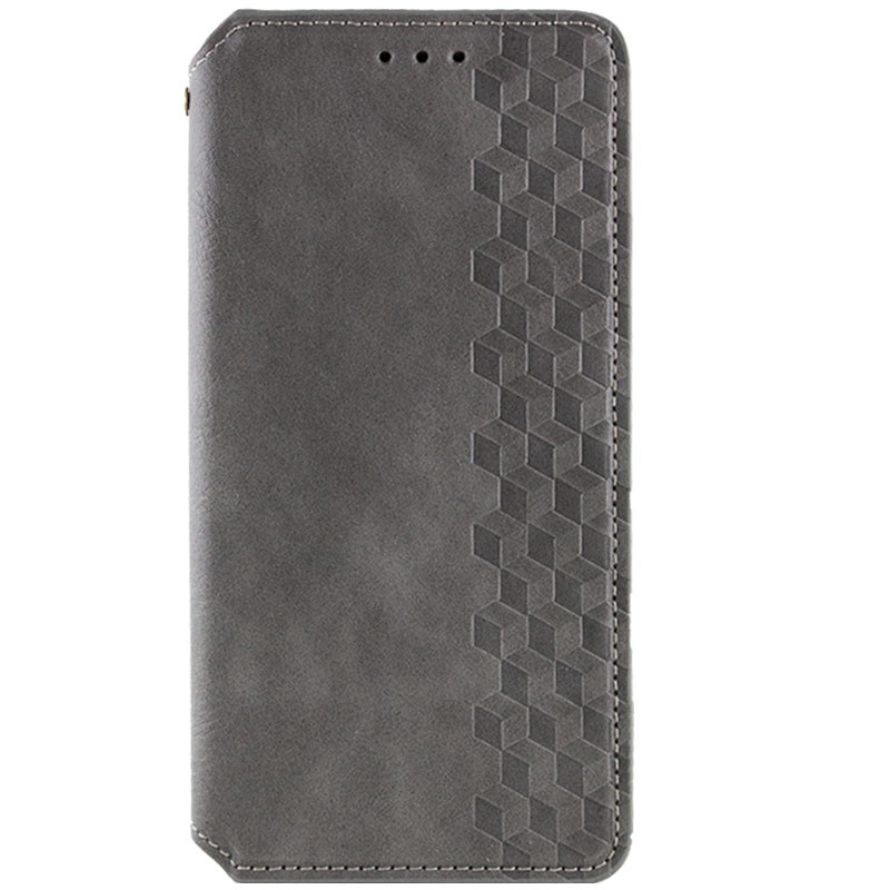 Шкіряний чохол-книжка GETMAN Cubic (PU) на Oppo A38 / A18 (Сірий)