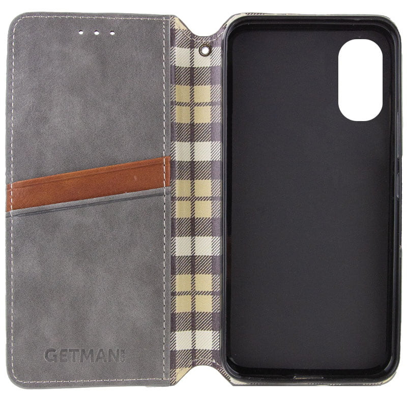 Фото Шкіряний чохол-книжка GETMAN Cubic (PU) на Oppo A38 / A18 (Сірий) в маназині vchehle.ua