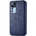 Фото Кожаный чехол-книжка GETMAN Cubic (PU) для Xiaomi 12T / 12T Pro (Синий) на vchehle.ua