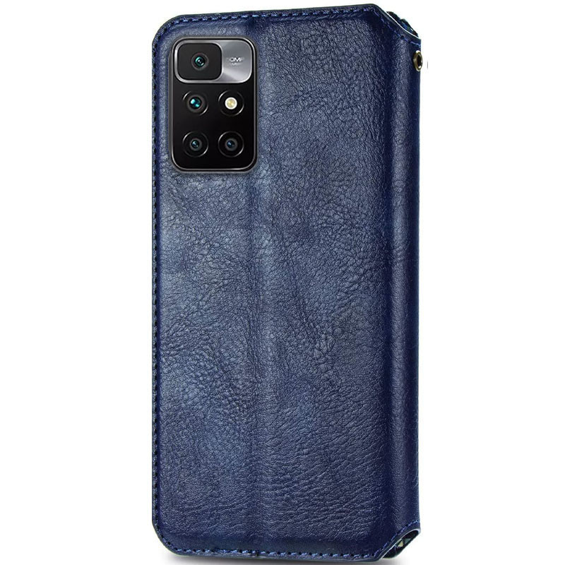 Фото Кожаный чехол-книжка GETMAN Cubic (PU) для Xiaomi Redmi 10 (Синий) в магазине vchehle.ua