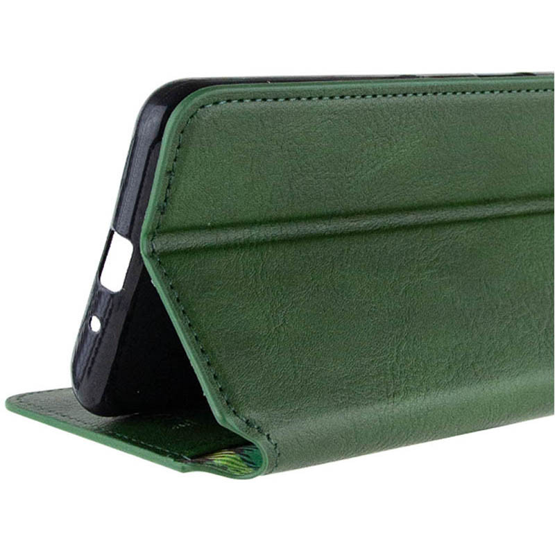 Фото Шкіряний чохол-книжка GETMAN Cubic (PU) на Xiaomi Redmi 15C (Europe version) (Зелений) в маназині vchehle.ua