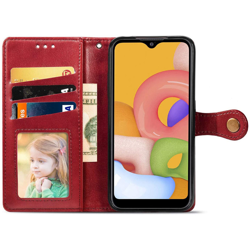Кожаный чехол-книжка GETMAN Gallant (PU) для Samsung Galaxy A07 (Красный) в магазине vchehle.ua