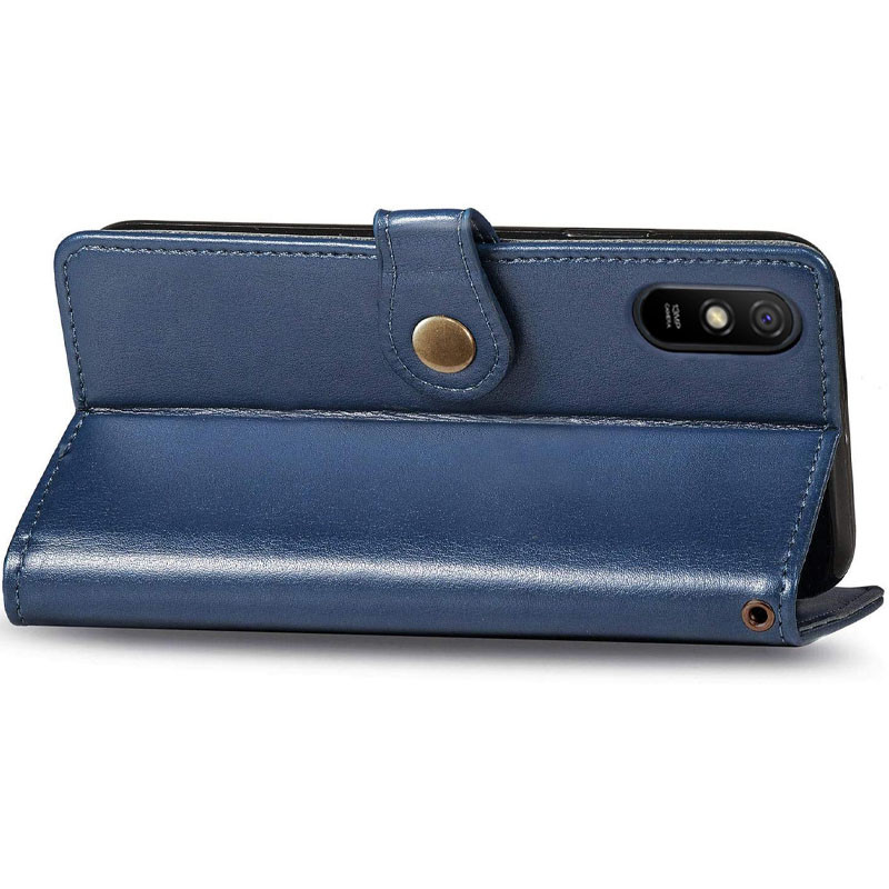 Купити Шкіряний чохол-книжка GETMAN Gallant (PU) для Xiaomi Redmi 9A (Синій) на vchehle.ua