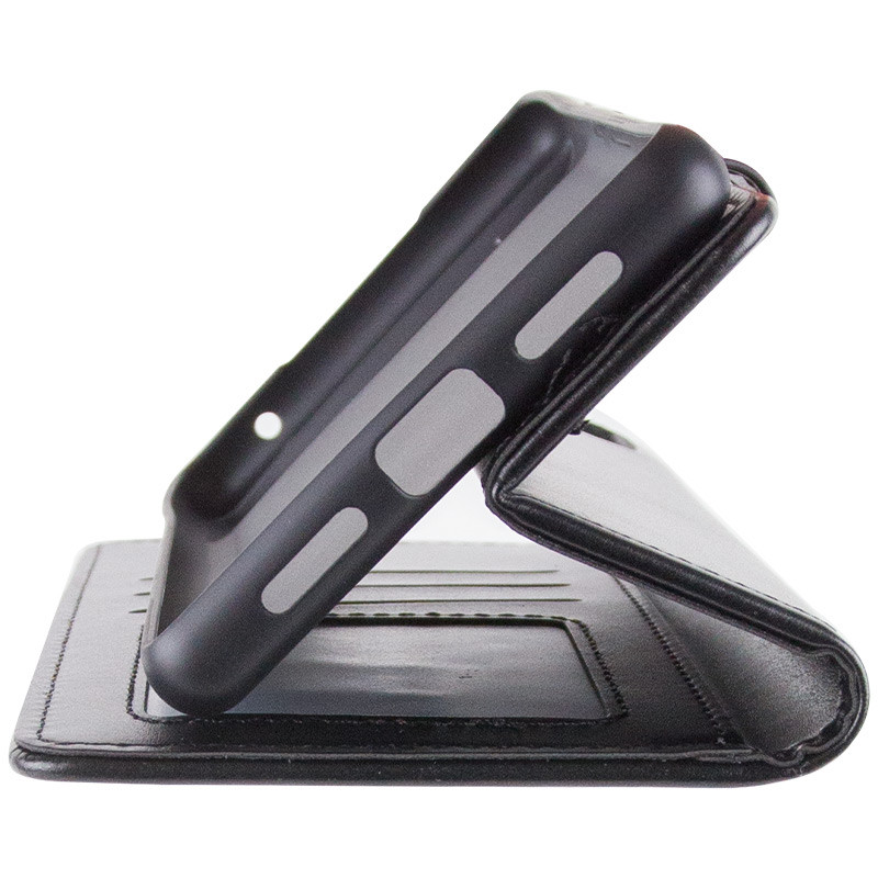 Фото Кожаный чехол-книжка GETMAN Gallant (PU) для ZTE Blade A75 4G (Черный) в магазине vchehle.ua