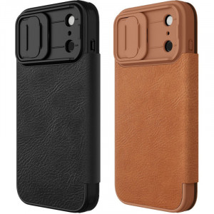 Кожаный чехол-книжка Nillkin Qin Pro Camshield для Apple iPhone 17 Pro Max (6.9")
