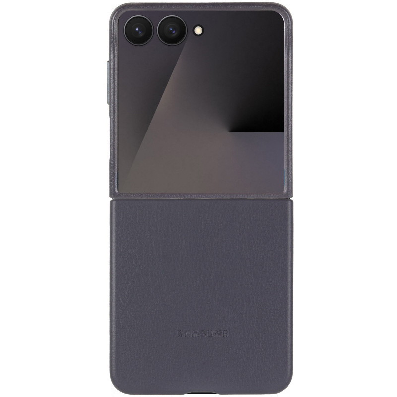 Фото Шкіряний чохол Leather Case (AAA) на Samsung Galaxy Z Flip7 (Dark Gray) на vchehle.ua