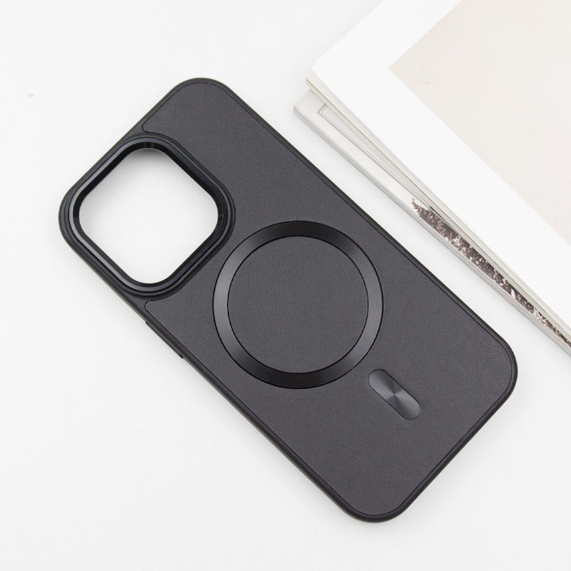 Фото Кожаный чехол SnapCase with Magnetic Safe для Apple iPhone 11 (6.1") (Black) в магазине vchehle.ua