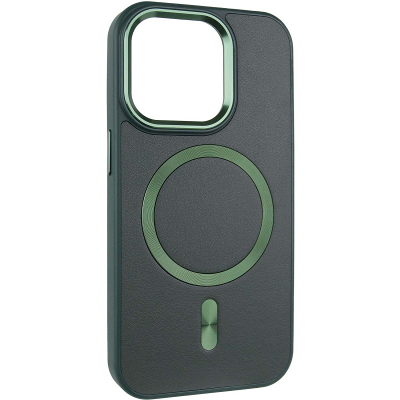 Кожаный чехол SnapCase with Magnetic Safe для Apple iPhone 11 (6.1") (Green)