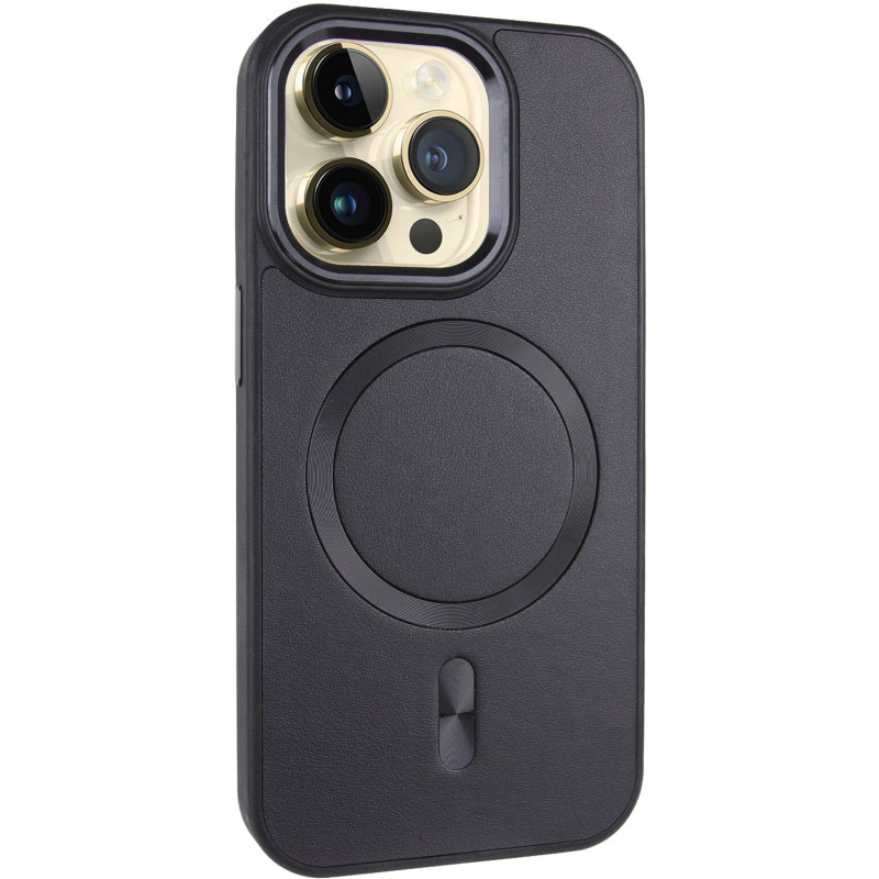 Кожаный чехол SnapCase with Magnetic Safe для Apple iPhone 15 Pro (6.1") (Black)
