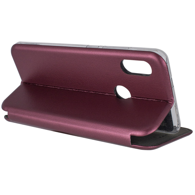 Кожаный чехол-книжка Classy для Xiaomi Redmi Note 5 Pro / Note 5 (DC) (Бордовый) в магазине vchehle.ua