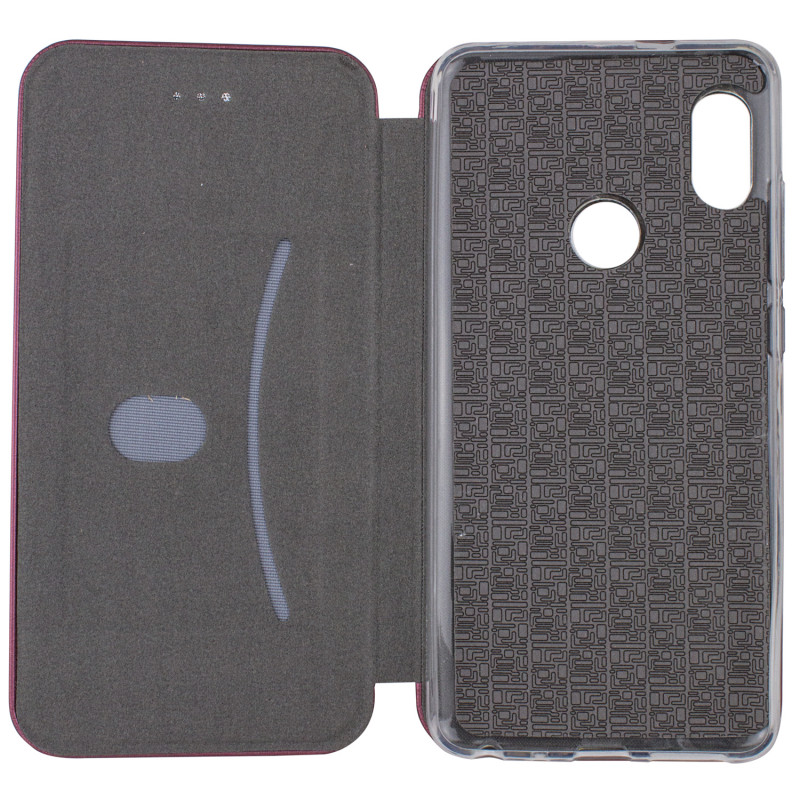 Купить Кожаный чехол-книжка Classy для Xiaomi Redmi Note 5 Pro / Note 5 (DC) (Бордовый) на vchehle.ua