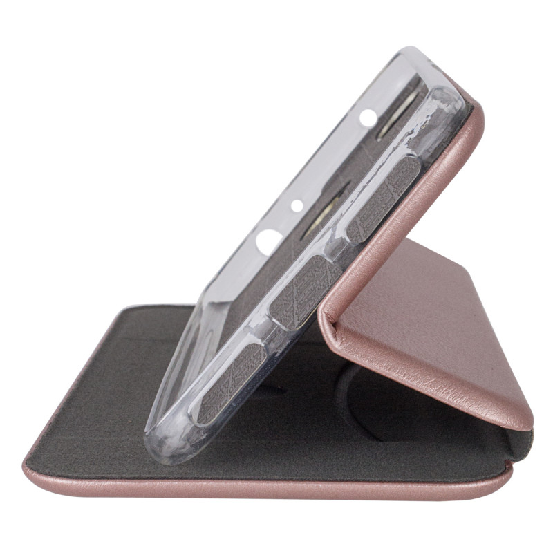 Фото Кожаный чехол-книжка Classy для Xiaomi Redmi Note 8 / Note 8 2021 (Rose Gold) на vchehle.ua