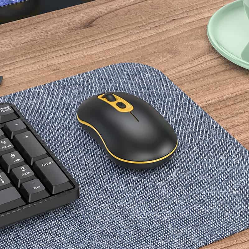Мышь беспроводная Hoco GM21 Platinum 2.4G (Black Yellow) в магазине vchehle.ua