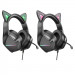 Накладные наушники Borofone BO106 Cute cat (USB+3.5mm/2m)
