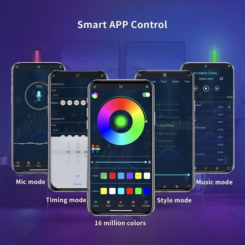 Заказать Настенный светильник Lines SAL-013B Bluetooth USB interface with app (6+2 pcs) (White) на vchehle.ua