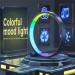 Фото Настольная LED лампа RGB Intelligent circular atmosphere light Bluetooth USB with app (Black) на vchehle.ua