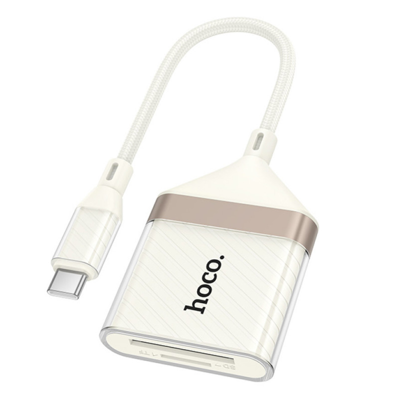 Переходник Hoco UA40A Crystal 2in1 Type-C to SD/TF (0.15m)