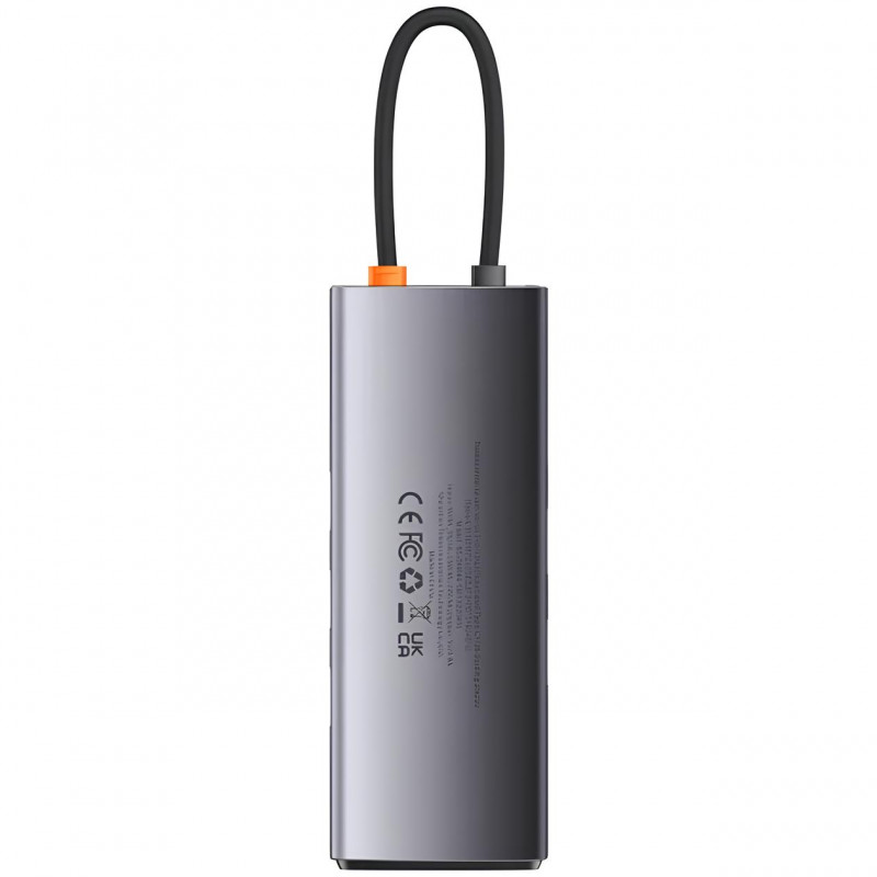 Переходник HUB Baseus Metal Gleam Series 7-Port Clarity (Type-C to HDMI+USB3.0*3+PD+SD/TF) (B000307) (Station Gray) в магазине vchehle.ua