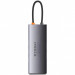 Переходник HUB Baseus Metal Gleam Series 7-Port Clarity (Type-C to HDMI+USB3.0*3+PD+SD/TF) (B000307) (Station Gray) в магазине vchehle.ua