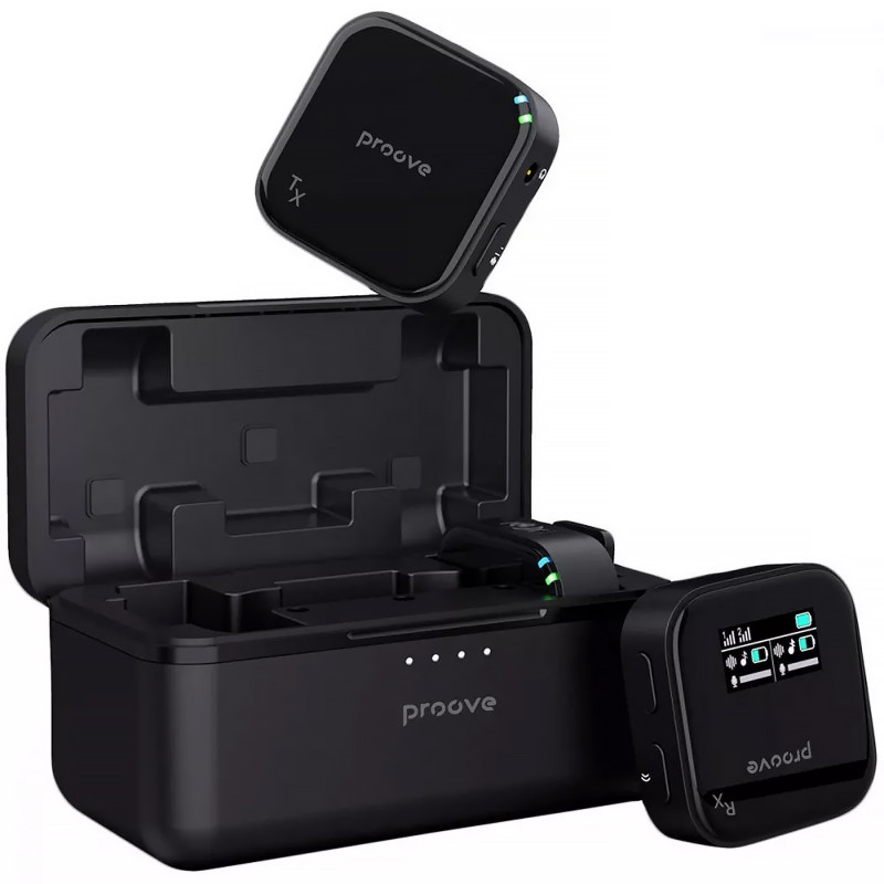 Фото Петлічний бездротовий мікрофон Proove Studio (Black) в маназині vchehle.ua