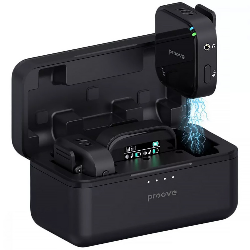 Петлічний бездротовий мікрофон Proove Studio (Black) в магазині vchehle.ua