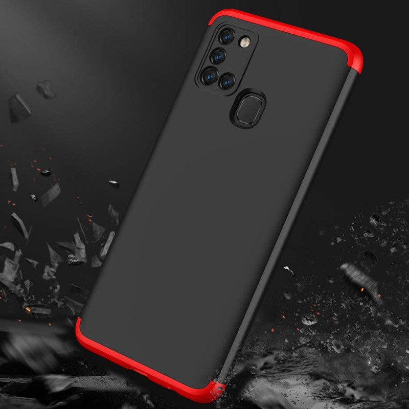 Замовити Пластикова накладка GKK LikGus 360 градусів (орр) на Samsung Galaxy A21s (Чорний / Червоний) на vchehle.ua