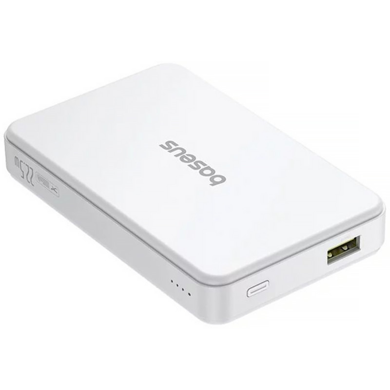 Фото Power Bank Baseus 10000 mAh Airpow II OS Qi2 22.5W с БЗУ (P10080000) (Moon White) на vchehle.ua