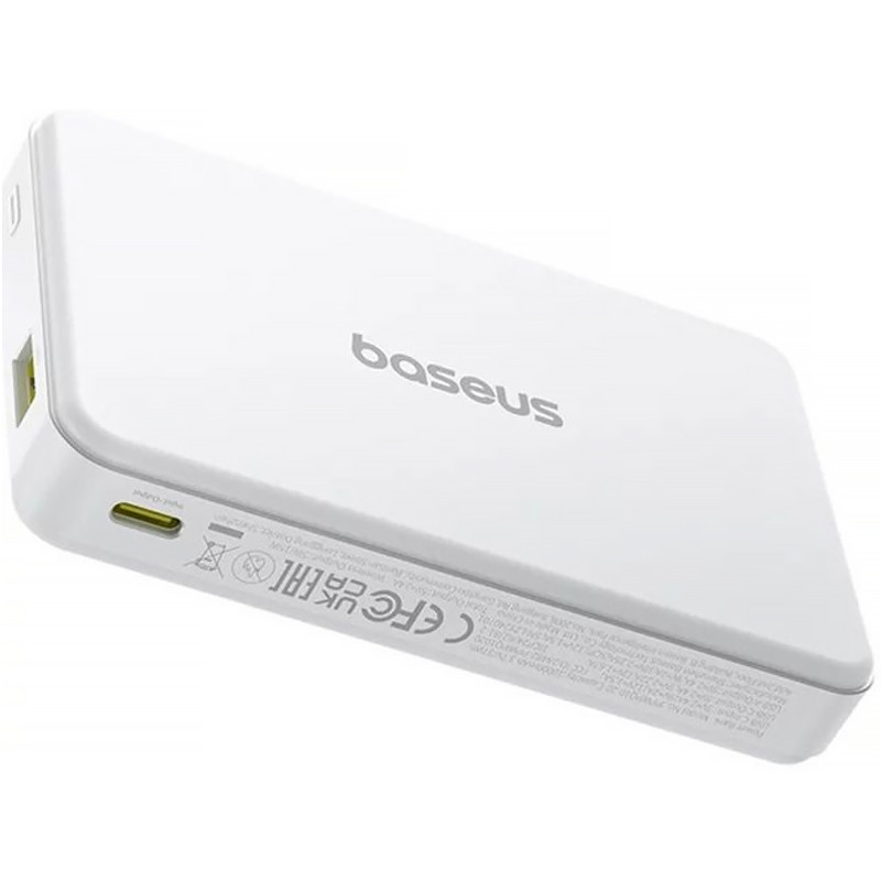 Фото Power Bank Baseus 10000 mAh Airpow II OS Qi2 22.5W с БЗУ (P10080000) (Moon White) в магазине vchehle.ua