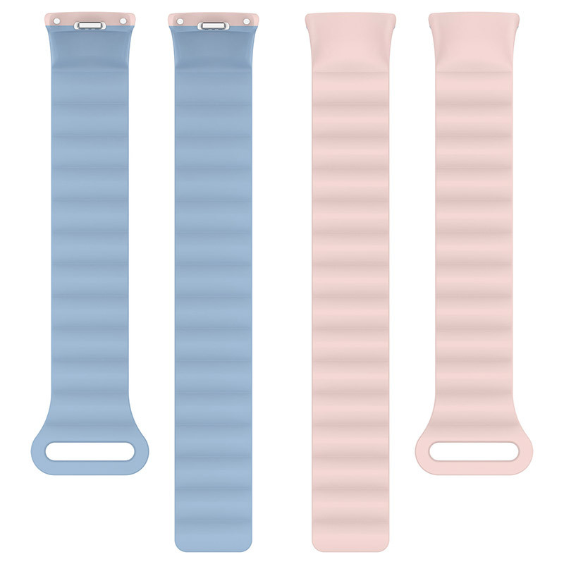 Ремешок Dual-color Magnetic для Xiaomi Mi Band 9/8/10 (Light Pink / Lilac Blue) в магазине vchehle.ua