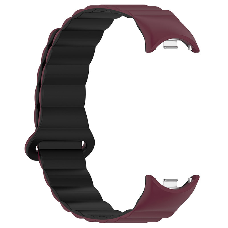 Фото Ремешок Dual-color Magnetic для Xiaomi Mi Band 9/8/10 (Plum / Black) в магазине vchehle.ua