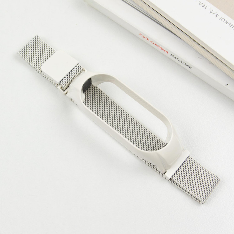 Фото Ремешок Milanese Loop Design для Xiaomi Mi Band 7 (White) на vchehle.ua