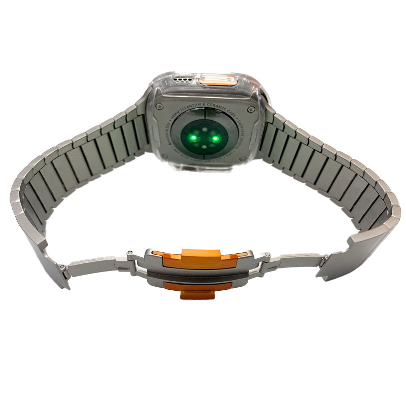 Фото Ремінець Steel для Apple Watch 42(ser.1-3)/44/45/46/49mm (140-190mm) (Silver) на vchehle.ua