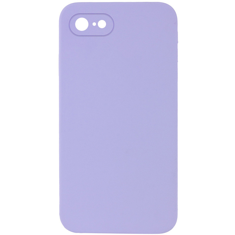 Silicone Case Square Full Camera Protective (AA) NOLOGO на Apple iPhone 7 / 8 / SE (2020) (4.7") (Бузковий / Dasheen)