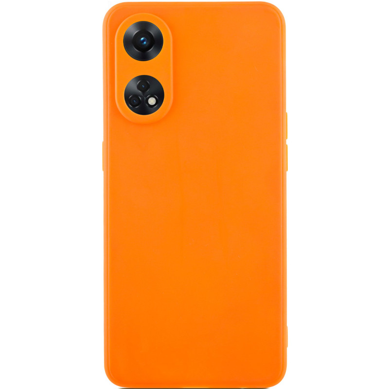 Силіконовий чохол Candy Full Camera на Oppo Reno 8 T 4G (Помаранчевий / Orange)