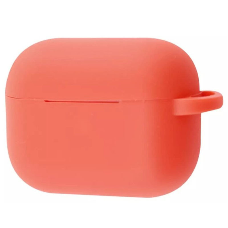 Силіконовий футляр Shock-proof для навушників AirPods Pro + карабін (Помаранчевий / Persimmon)