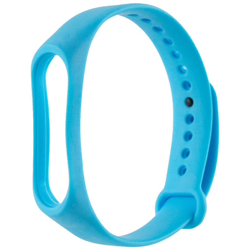 Силіконовий ремінець на Xiaomi Mi Band 3/4 (Блакитний / Light Blue) в магазині vchehle.ua