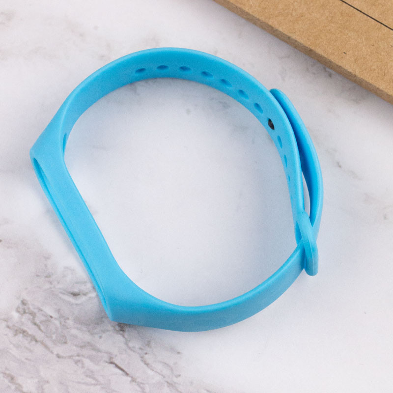 Купити Силіконовий ремінець на Xiaomi Mi Band 3/4 (Блакитний / Light Blue) на vchehle.ua