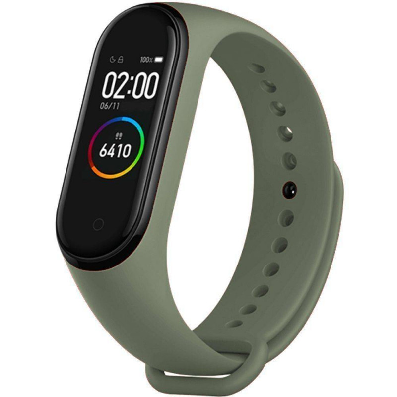 Силіконовий ремінець на Xiaomi Mi Band 3/4 (Оливковий / Olive)