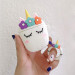 Купити Силіконовий футляр Sleep Unicorn series для навушників AirPods 1/2 + кільце (Білий) на vchehle.ua