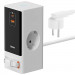 СЗУ Baseus OS PowerCombo Digital PowerStrip+Retractable-C 65W (1USB-A/1C/2Socket) (1.5m) (PSLR000)