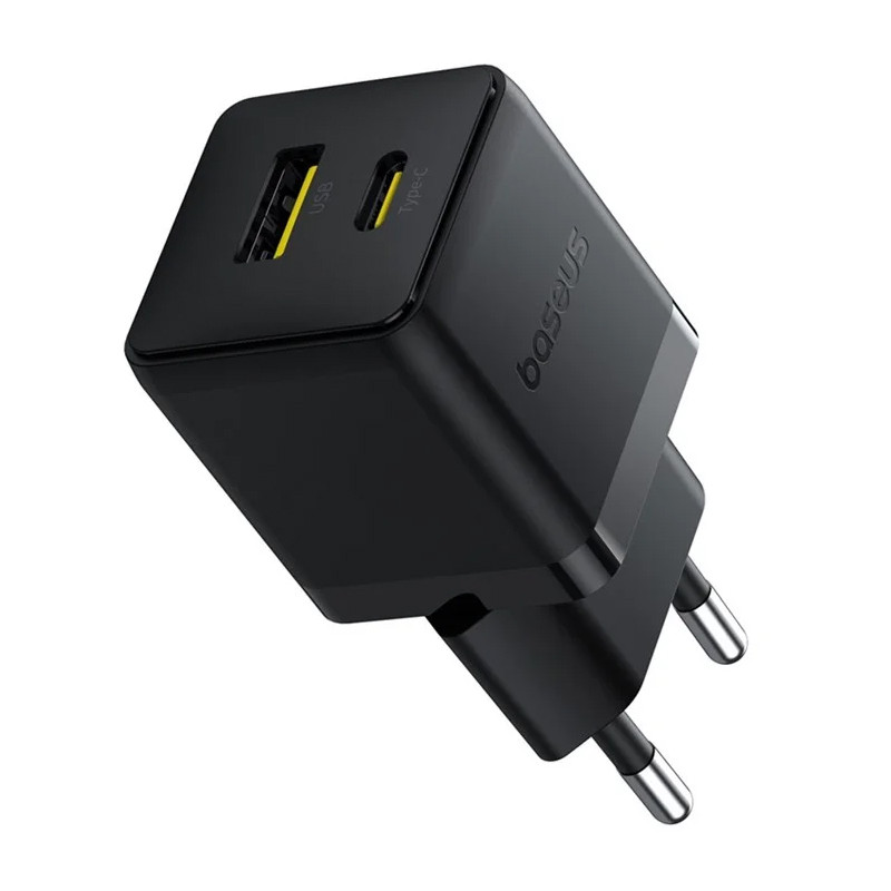 Купити МЗП Baseus Palm Fast Charger PD20W+QC3.0 (1USB-A/1C) + кабель Type-C to Type-C (P10111608) (Cluster Black) на vchehle.ua