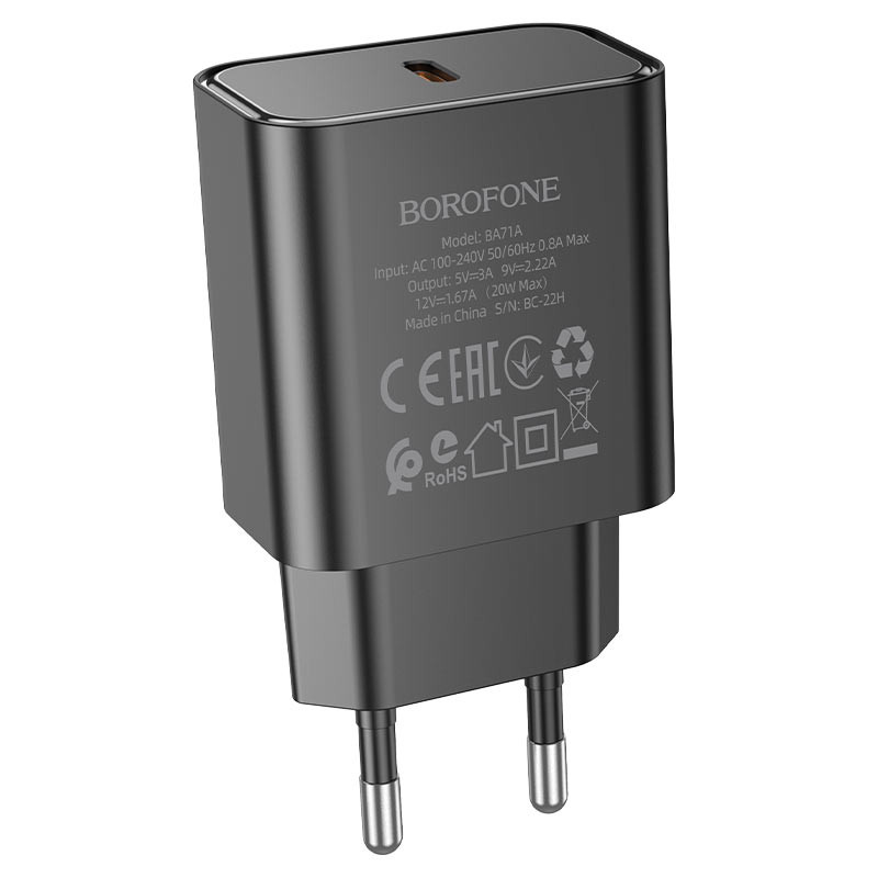 СЗУ Borofone BA71A PD20W (1USB-C) (Черный)