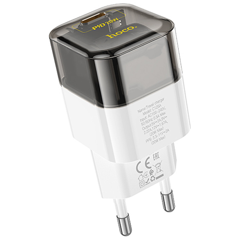 СЗУ Hoco C125A Transparent PD20W (1USB-C) (Transparent black)