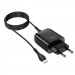 Фото МЗП Hoco C72Q Glorious QC3.0 18W (1USB-A) + кабель USB to MicroUSB (Чорний) в маназині vchehle.ua