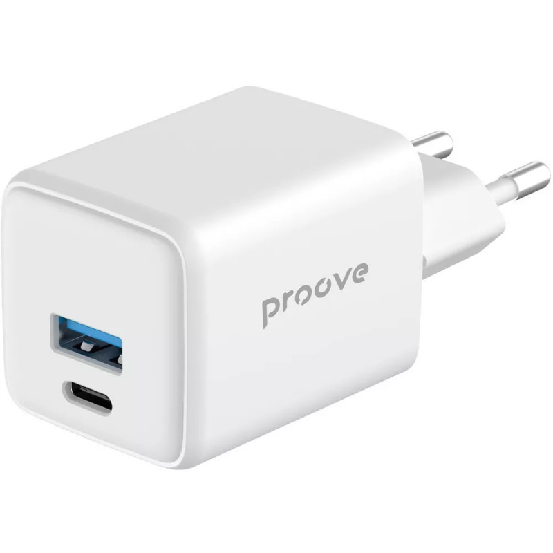 Фото СЗУ Proove Pocket GaN Plus 25W (1USB-A/1C) (White) на vchehle.ua