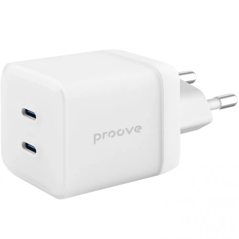 Фото СЗУ Proove Pure GaN Max 67W (2USB-C) (White) на vchehle.ua