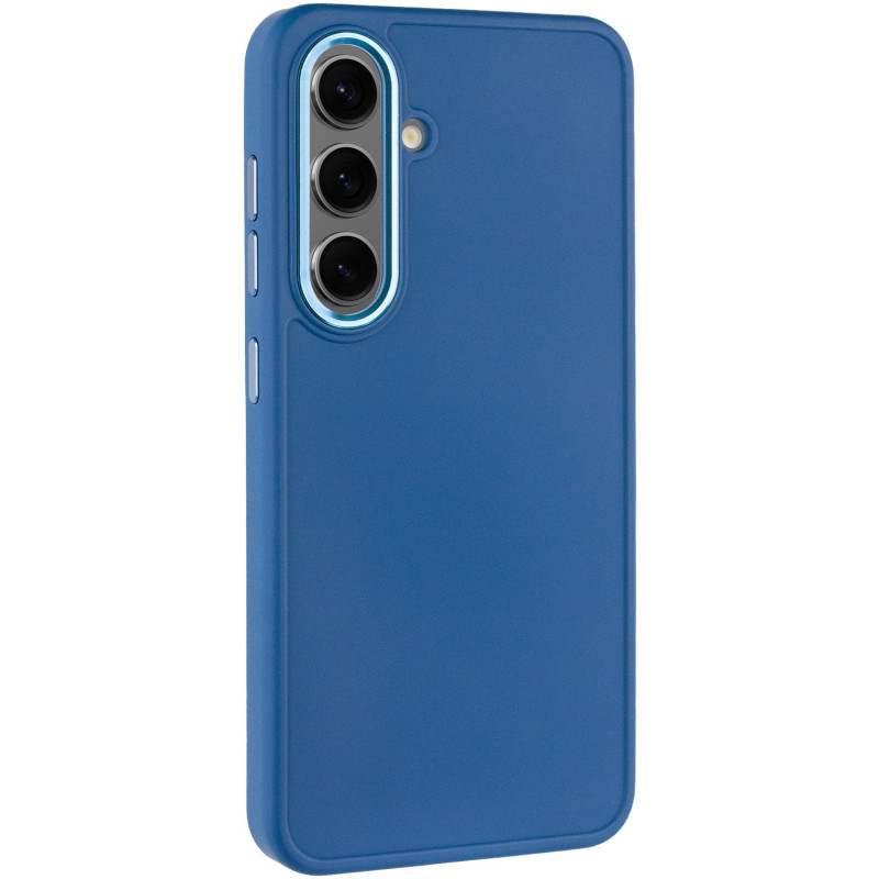 TPU чехол Bonbon Metal Style для Samsung Galaxy S24+ / S25+ (Синий / Denim Blue)