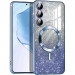 TPU чехол Delight case with Magnetic Safe с защитными линзами на камеру для Samsung Galaxy S24 (Синий / Deep navy)