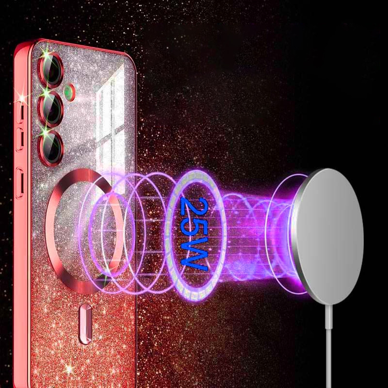 TPU чехол Delight case with Magnetic Safe с защитными линзами на камеру для Samsung Galaxy S24+ (Красный / Red) в магазине vchehle.ua