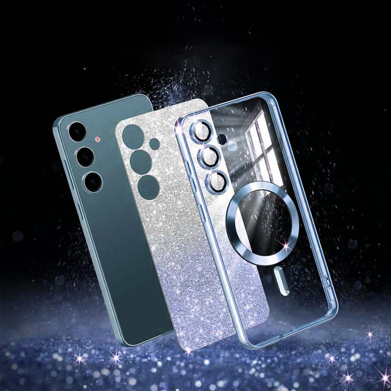 Фото TPU чехол Delight case with Magnetic Safe с защитными линзами на камеру для Samsung Galaxy S24+ (Синий / Deep navy) на vchehle.ua